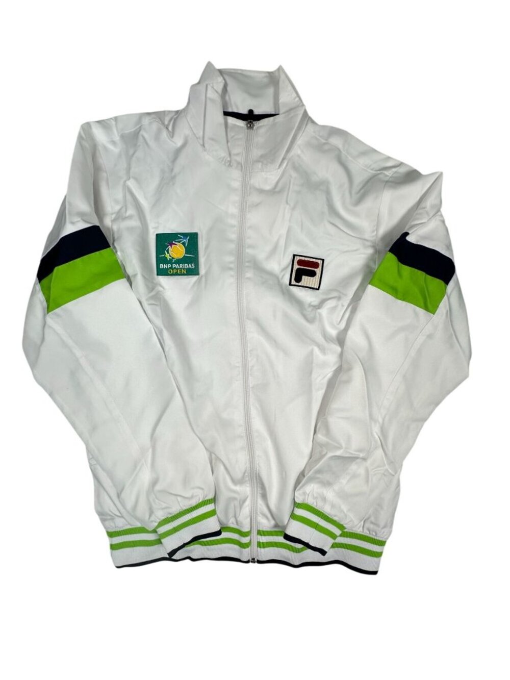 Fila BNP Paribas Open Staff/Volunteer Jacket White/Green Polyester Mens M New